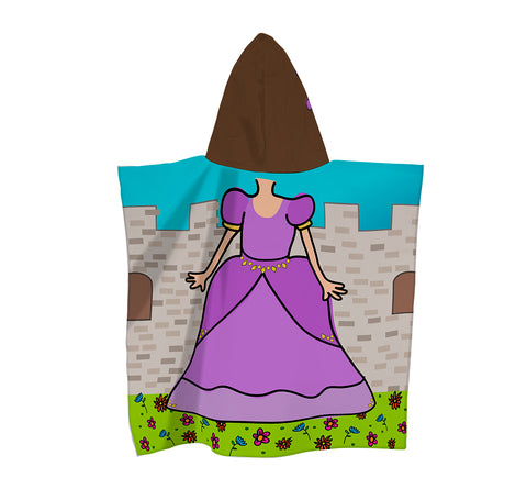Poncho Para Niña con diseño PRINCESA