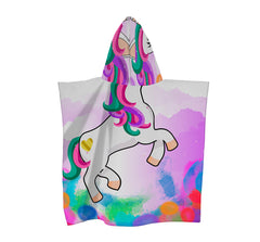 Poncho Para Niña con diseño UNICORNIO