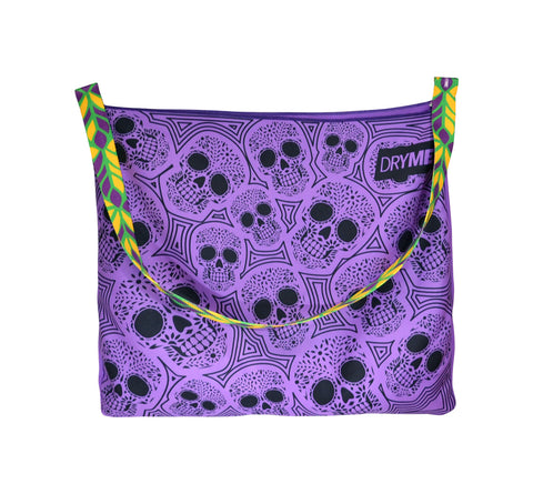 Bolsa Toalla Dryme Calavera Morada con Negro