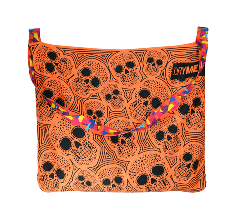 Bolsa Toalla Dryme Calavera Negro con Naranja