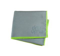 Toalla Lisa Gris con borde Amarillo