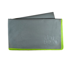 Toalla Lisa Gris con borde Amarillo
