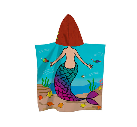 Poncho Para Niña con diseño SIRENA