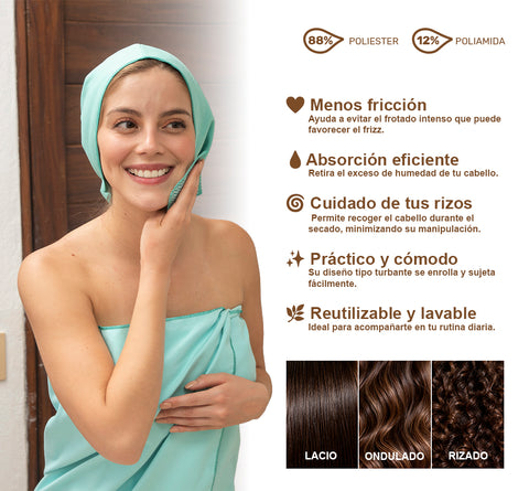 Gorro De Microfibra Para Baño Beige